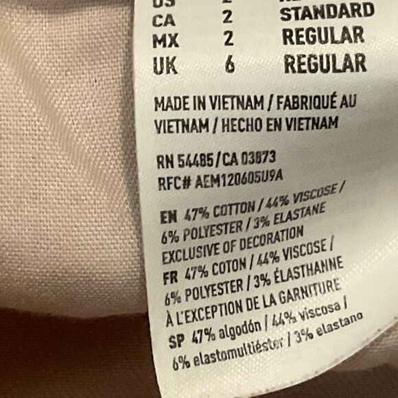 American Eagle Super Stretch Distressed Skinny Jeans Beige/Tan Size 2 regular - Picture 5 of 6